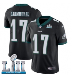 Men's Nike Philadelphia Eagles #17 Harold Carmichael Black Alternate Vapor Untouchable Limited Player Super Bowl LII NFL Jersey