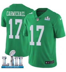 Men's Nike Philadelphia Eagles #17 Harold Carmichael Limited Green Rush Vapor Untouchable Super Bowl LII NFL Jersey
