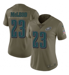 Women's Nike Philadelphia Eagles #23 Rodney McLeod Limited Olive 2017 Salute to Service NFL Jersey