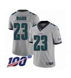 Youth Philadelphia Eagles #23 Rodney McLeod Limited Silver Inverted Legend 100th Season Football Jersey