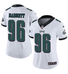 Women's Nike Philadelphia Eagles #96 Derek Barnett White Vapor Untouchable Limited Player NFL Jersey