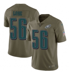 Men's Nike Philadelphia Eagles #56 Chris Long Limited Olive 2017 Salute to Service NFL Jersey