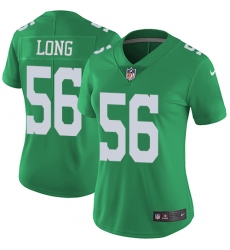 Women's Nike Philadelphia Eagles #56 Chris Long Limited Green Rush Vapor Untouchable NFL Jersey