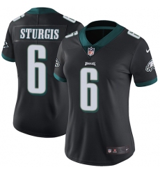 Women's Nike Philadelphia Eagles #6 Caleb Sturgis Black Alternate Vapor Untouchable Limited Player NFL Jersey