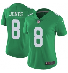 Women's Nike Philadelphia Eagles #8 Donnie Jones Limited Green Rush Vapor Untouchable NFL Jersey