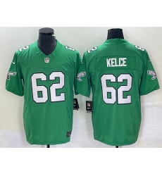 Men's Nike Philadelphia Eagles #62 Jason Kelce Green 2023 F.U.S.E. Vapor Limited Throwback Stitched Football Jersey