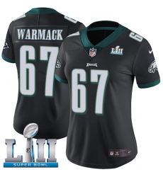 Women's Nike Philadelphia Eagles #67 Chance Warmack Black Alternate Vapor Untouchable Limited Player Super Bowl LII NFL Jersey