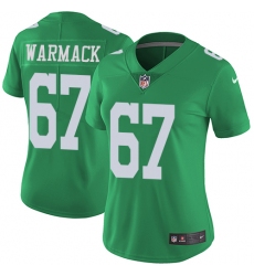 Women's Nike Philadelphia Eagles #67 Chance Warmack Limited Green Rush Vapor Untouchable NFL Jersey