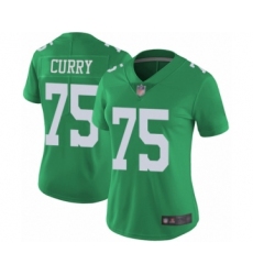 Women's Philadelphia Eagles #75 Vinny Curry Limited Green Rush Vapor Untouchable Football Jersey
