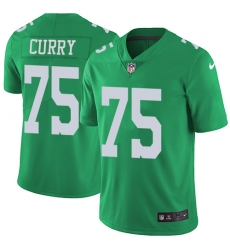 Youth Nike Philadelphia Eagles #75 Vinny Curry Limited Green Rush Vapor Untouchable NFL Jersey