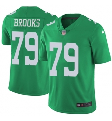 Youth Nike Philadelphia Eagles #79 Brandon Brooks Limited Green Rush Vapor Untouchable NFL Jersey