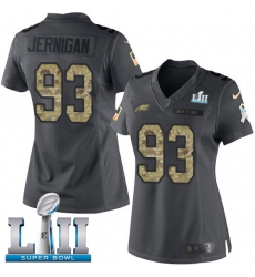 Women's Nike Philadelphia Eagles #93 Timmy Jernigan Limited Black 2016 Salute to Service Super Bowl LII NFL Jersey