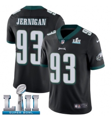 Youth Nike Philadelphia Eagles #93 Timmy Jernigan Black Alternate Vapor Untouchable Limited Player Super Bowl LII NFL Jersey