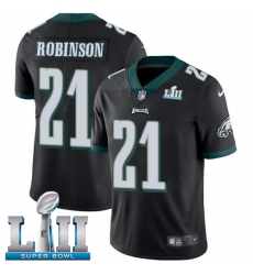 Youth Nike Philadelphia Eagles #21 Patrick Robinson Black Alternate Vapor Untouchable Limited Player Super Bowl LII NFL Jersey