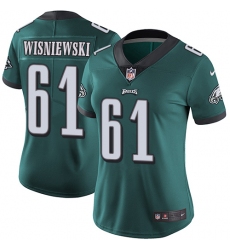Women's Nike Philadelphia Eagles #61 Stefen Wisniewski Midnight Green Team Color Vapor Untouchable Limited Player NFL Jersey