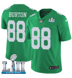 Youth Nike Philadelphia Eagles #88 Trey Burton Limited Green Rush Vapor Untouchable Super Bowl LII NFL Jersey