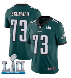 Youth Nike Philadelphia Eagles #73 Isaac Seumalo Midnight Green Team Color Vapor Untouchable Limited Player Super Bowl LII NFL Jersey