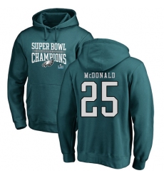 Nike Philadelphia Eagles #25 Tommy McDonald Green Super Bowl LII Champions Pullover Hoodie