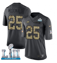 Youth Nike Philadelphia Eagles #25 Tommy McDonald Limited Black 2016 Salute to Service Super Bowl LII NFL Jersey