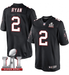 Youth Nike Atlanta Falcons #2 Matt Ryan Black Alternate Super Bowl LI 51 Vapor Untouchable Limited Player NFL Jersey
