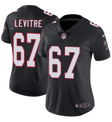 Women's Nike Atlanta Falcons #67 Andy Levitre Black Alternate Vapor Untouchable Limited Player NFL Jersey