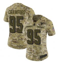 Women's Nike Atlanta Falcons #95 Jack Crawford Limited Camo 2018 Salute to Service NFL Jersey