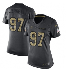 Women's Nike Atlanta Falcons #97 Grady Jarrett Limited Black 2016 Salute to Service NFL Jersey