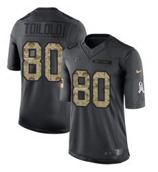 Youth Nike Atlanta Falcons #80 Levine Toilolo Limited Black 2016 Salute to Service NFL Jersey
