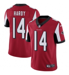 Youth Nike Atlanta Falcons #14 Justin Hardy Red Team Color Vapor Untouchable Limited Player NFL Jersey