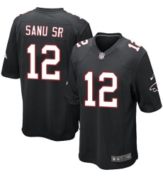 Men's Nike Atlanta Falcons #12 Mohamed Sanu Game Black Alternate NFL Jersey