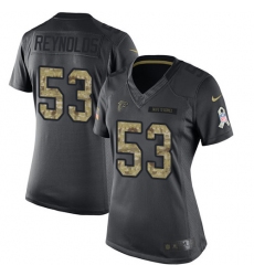Women's Nike Atlanta Falcons #53 LaRoy Reynolds Limited Black 2016 Salute to Service NFL Jersey