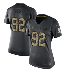 Women's Nike Atlanta Falcons #92 Dontari Poe Limited Black 2016 Salute to Service NFL Jersey