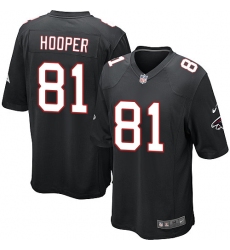 Men's Nike Atlanta Falcons #81 Austin Hooper Game Black Alternate NFL Jersey