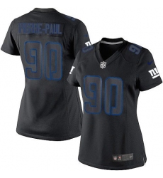 Women's Nike New York Giants #90 Jason Pierre-Paul Limited Black Impact NFL Jersey