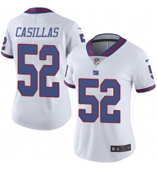 Women's Nike New York Giants #52 Jonathan Casillas Limited White Rush Vapor Untouchable NFL Jersey