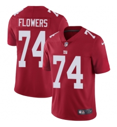 Youth Nike New York Giants #74 Ereck Flowers Red Alternate Vapor Untouchable Limited Player NFL Jersey