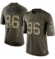Youth Nike New York Jets #96 Muhammad Wilkerson Elite Green Salute to Service NFL Jersey