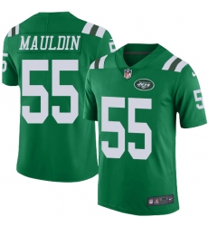 Men's Nike New York Jets #55 Lorenzo Mauldin Limited Green Rush Vapor Untouchable NFL Jersey