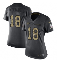 Women's Nike New York Jets #18 ArDarius Stewart Limited Black 2016 Salute to Service NFL Jersey