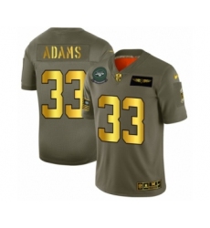 Men's New York Jets #33 Jamal Adams Limited Olive Gold 2019 Salute to Service Football Jersey