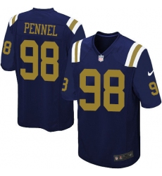 Men's Nike New York Jets #98 Mike Pennel Limited Navy Blue Alternate NFL Jersey