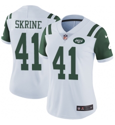 Women's Nike New York Jets #41 Buster Skrine White Vapor Untouchable Limited Player NFL Jersey