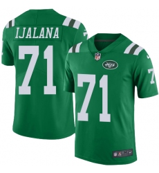 Men's Nike New York Jets #71 Ben Ijalana Limited Green Rush Vapor Untouchable NFL Jersey
