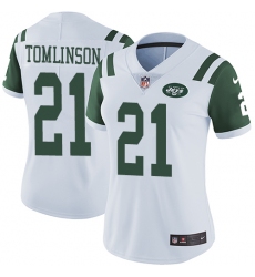 Women's Nike New York Jets #21 LaDainian Tomlinson White Vapor Untouchable Limited Player NFL Jersey
