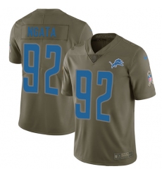 Youth Nike Detroit Lions #92 Haloti Ngata Limited Olive 2017 Salute to Service NFL Jersey