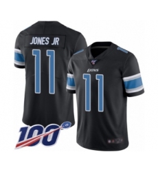 Men's Detroit Lions #11 Marvin Jones Jr Limited Black Rush Vapor Untouchable 100th Season Football Jersey