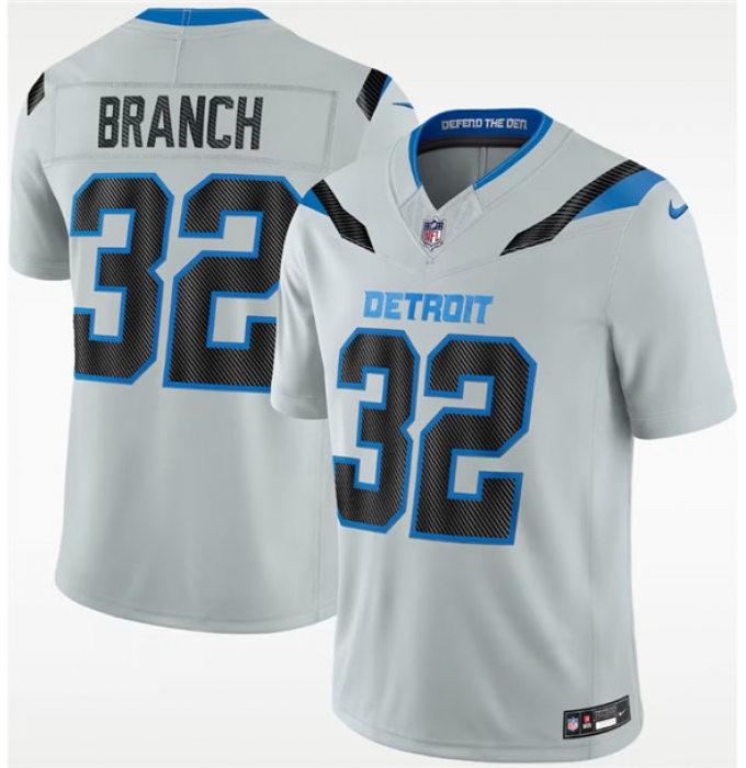 Men's Detroit Lions #32 Brian Branch Silver 2026 F.U.S.E. Rivalries Collection Limited Football Stitched Jersey