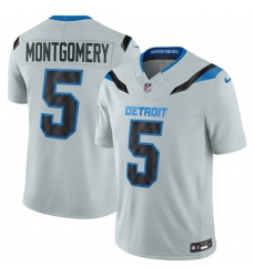 Men's Detroit Lions #5 David Montgomery Silver 2026 F.U.S.E. Rivalries Collection Limited Football Stitched Jersey