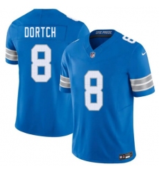 Men's Detroit Lions #8 Greg Dortch Blue 2026 F.U.S.E. Vapor Limited Football Stitched Game Jersey