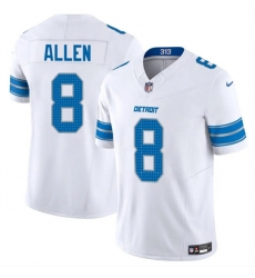 Men's Detroit Lions #8 Kyle Allen White 2025 F.U.S.E. Vapor Limited Football Stitched Jersey